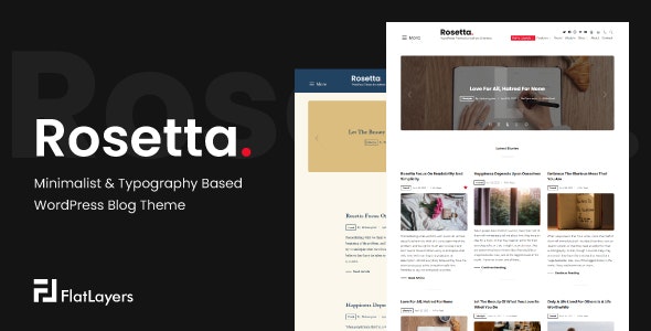 Rosetta - Minimalist & Typography Based WordPress Blog Theme - 37507453