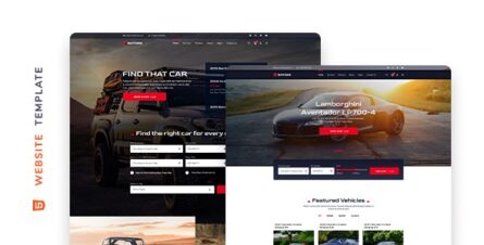 Rotors – Car Rental Website Template - 29744483