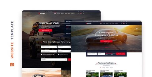 Rotors – Car Rental Website Template – 29744483
