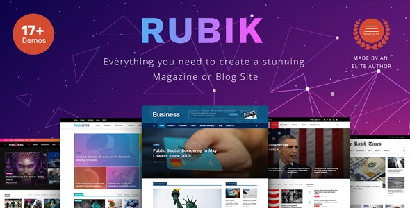 Rubik - A Perfect Theme for Blog Magazine Website - 22917307