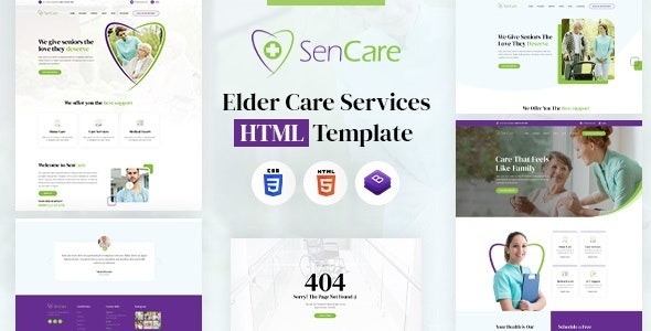 SenCare | Elderly Home & Senior Care HTML Template – 39989345
