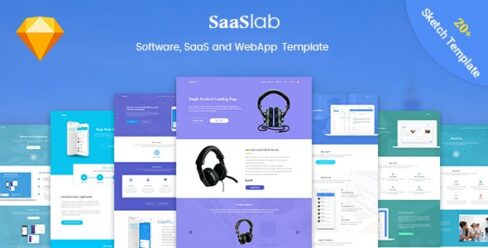 SaaSLab – Software, SaaS and WebApp Sketch Template – 29606846