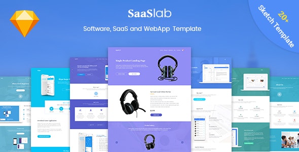 SaaSLab - Software, SaaS and WebApp Sketch Template - 29606846