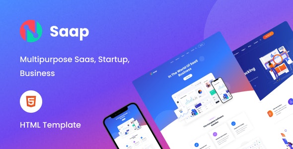 Saap - Saas & Software HTML Template - 37575996