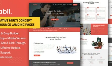 Sabil — Multi-Purpose Template with Unbounce Page Builder - 22662568