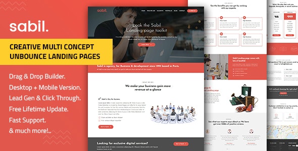 Sabil — Multi-Purpose Template with Unbounce Page Builder - 22662568