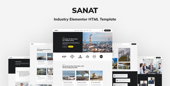 Sanat - Industry Elementor HTML Template - 30307041