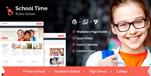 School Time - Modern Education WordPress Theme - 15696754