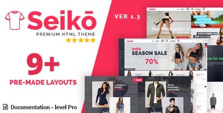 Seiko - eCommerce HTML Template - 18941342