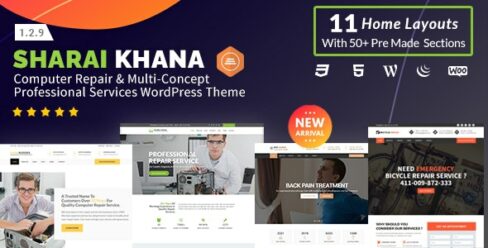 Sharai Khana – Computer Repair & Multi-Concept Professional Services WordPress Theme – 21008758