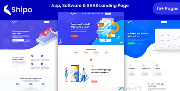 Shipo – App, Software & SAAS Landing Template – 23859045