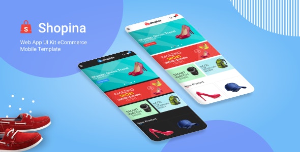 Shopina - Web App UI Kit eCommerce Mobile Template - 20953954