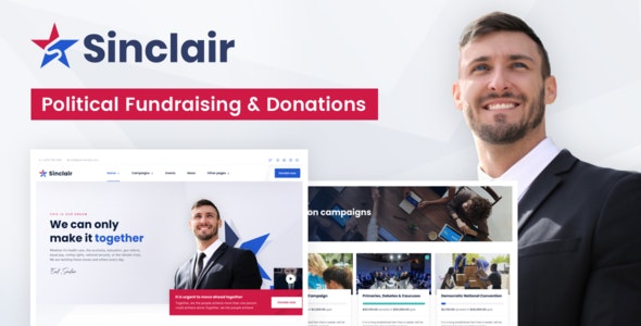 Sinclair - Political Fundraising & Donations WordPress Theme - 31136760