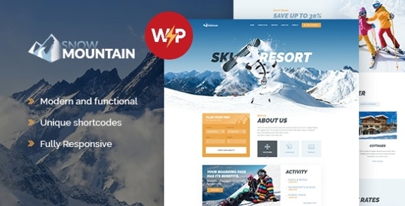 Snow Mountain - Ski Resort & Snowboard School WordPress Theme - 20631645