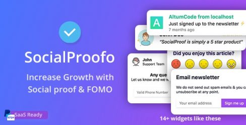 SocialProofo – 14+ Social Proof & FOMO Notifications for Growth (SaaS Ready) – 24033812