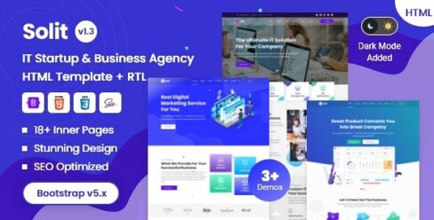Solit – Technology & IT Startup Company HTML Template – 28749750