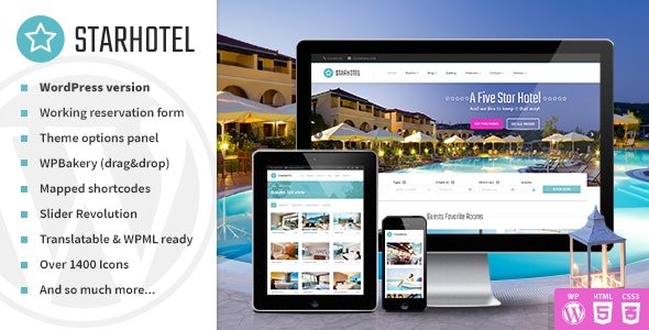 Starhotel – Hotel WordPress Theme – 10947944