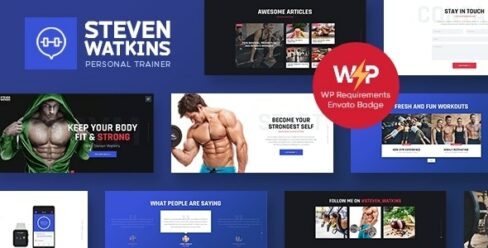 Steven Watkins | Personal Gym Trainer & Nutrition Coach WordPress Theme – 19058264