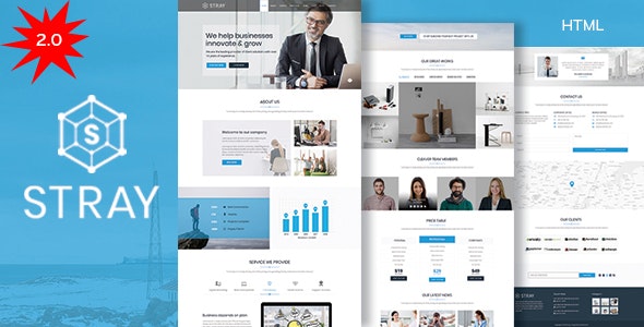 Stray - Business Landing Page HTML Template with RTL - 21779515
