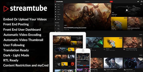 StreamTube – Video Streaming WordPress Theme – 33821786