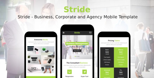 Stride – Business, Corporate and Agency Mobile Template – 21035183