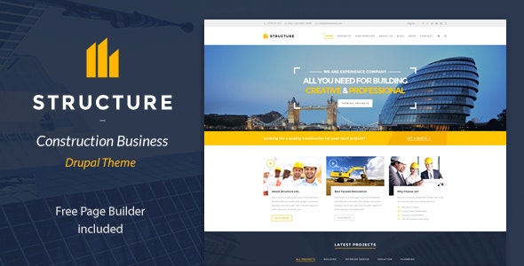 Structure – Construction Drupal Theme – 14331207