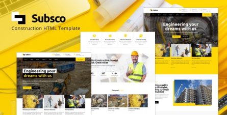 Subsco - Construction HTML Template - 28660799