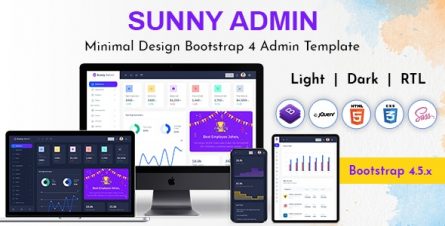 Sunny Bootstrap Admin Dashboard HTML Template - 28625034