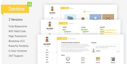 Sunshine Personal Portfolio Template - 19503929
