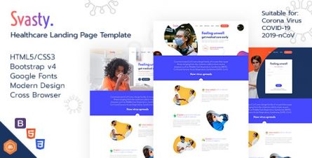 Svasty Healthcare Landing Page Template - 26079452