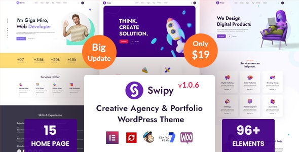 Swipy - Creative Agency WordPress Theme - 38003514
