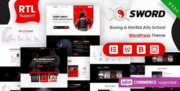 Sword - Martial Arts Boxing WordPress Theme + RTL - 37205986