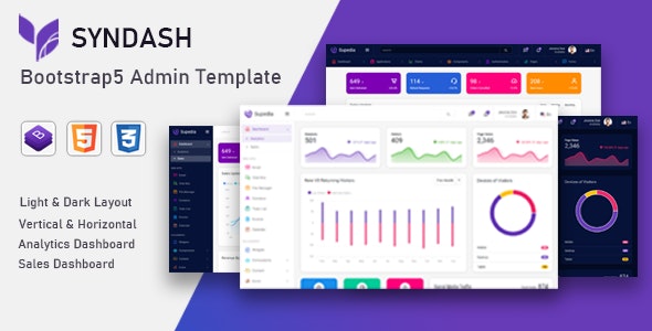 Syndash – Bootstrap4 Admin Template - 29563789