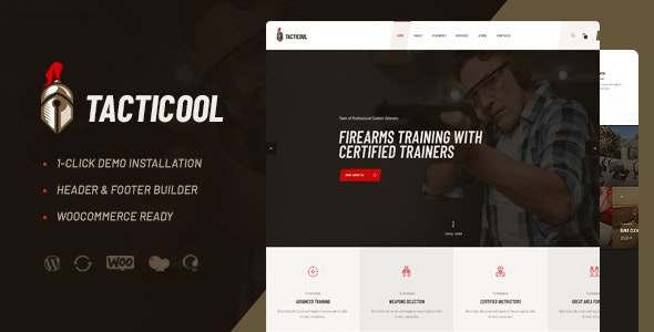 Tacticool - Shooting Range & Gun Store WordPress Theme - 23700291