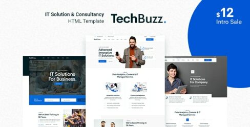 TechBuzz – Technology IT Solutions & Services HTML5 Template – 28115979