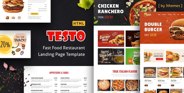 Testo – Pizza Caffe Restaurant Bootstrap 5 & 4 HTML Template – 29915349