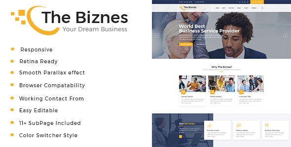 The Business – Business Consulting and Professional Services HTML Template – 21060826