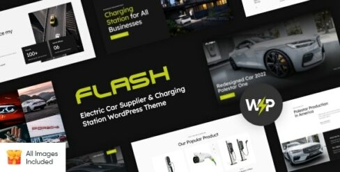 The Flash – Electric Car Supplier & Charging Station WordPress Theme – 35591176
