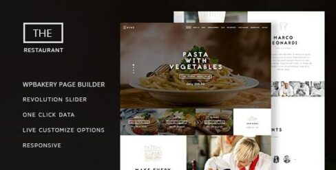 The Restaurant – Restauranteur and Catering One Page Theme – 14126439
