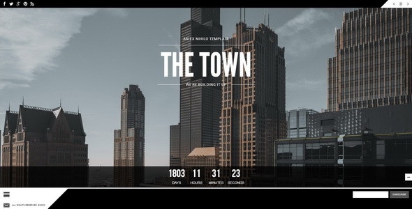 The Town || Responsive Coming Soon Page – 5483925