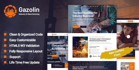 Gazolin – Industry & Manufacturing HTML Template – 36188042