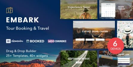 Tour Booking & Travel WordPress Theme - Embark - 20216095