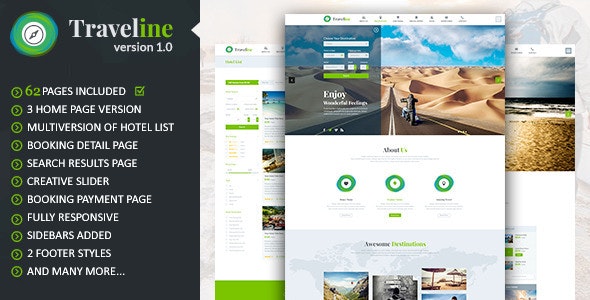 Traveline - Tour & Travel Hotel Booking Template - 7855437