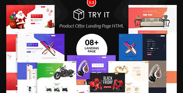 Tryit – Product Offer Landing Pages HTML Template – 22938195