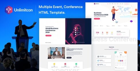 Unlimitcon – Multiple Event, Conference HTML Template. – 28804706