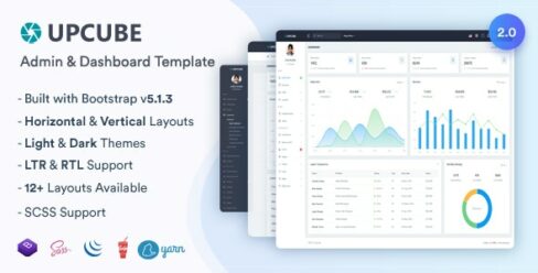 Upcube – Responsive Bootstrap Admin & Dashboard Template – 21306098
