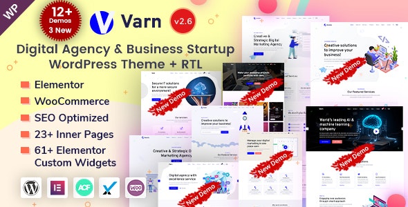 Varn - IT Agency Portfolio WordPress Theme - 26128837