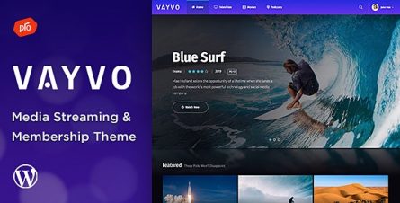 Vayvo - Media Streaming & Membership Theme - 23345572