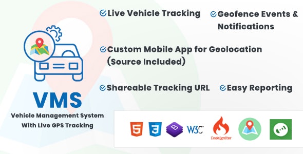 vehicle management system with live gps tracking