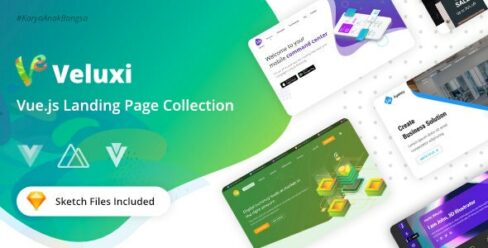 Veluxi – Vue JS Landing Page Collection – 26016174